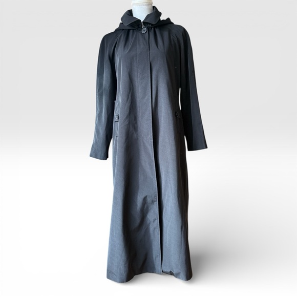 VTG London Fog Women's Black Lightweight Trench Coat - Picture 2 of 13